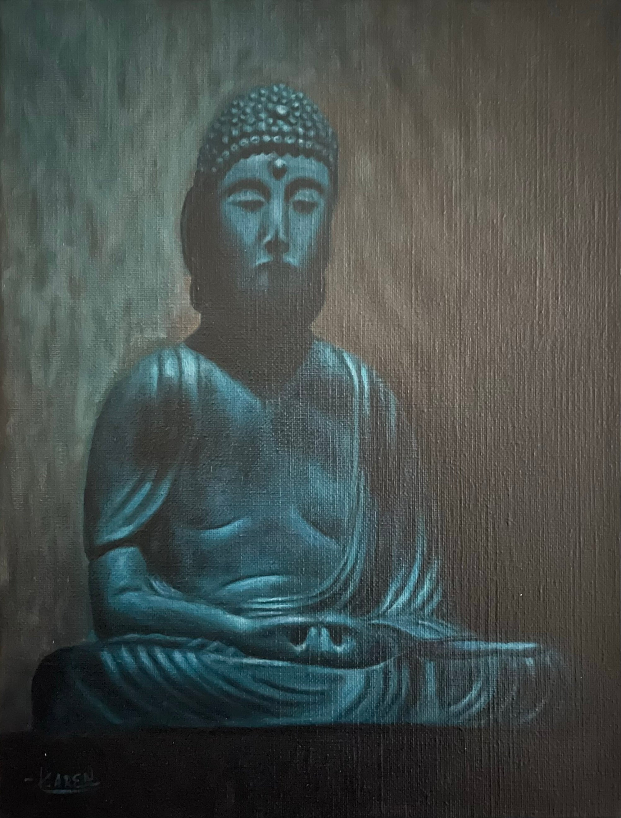 Blauer Buddha